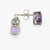 Amethyst oval studs in white gold