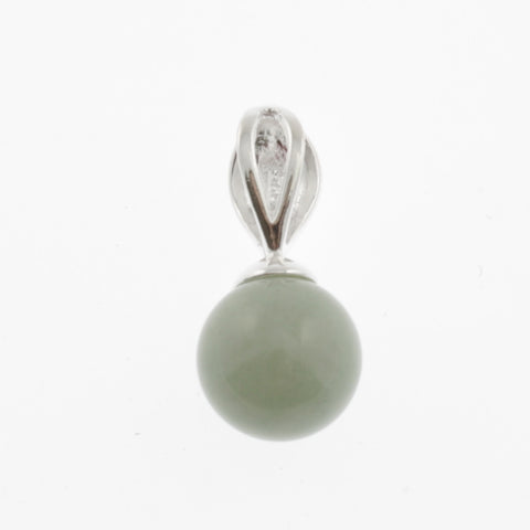 Ball pendant in stone and silver
